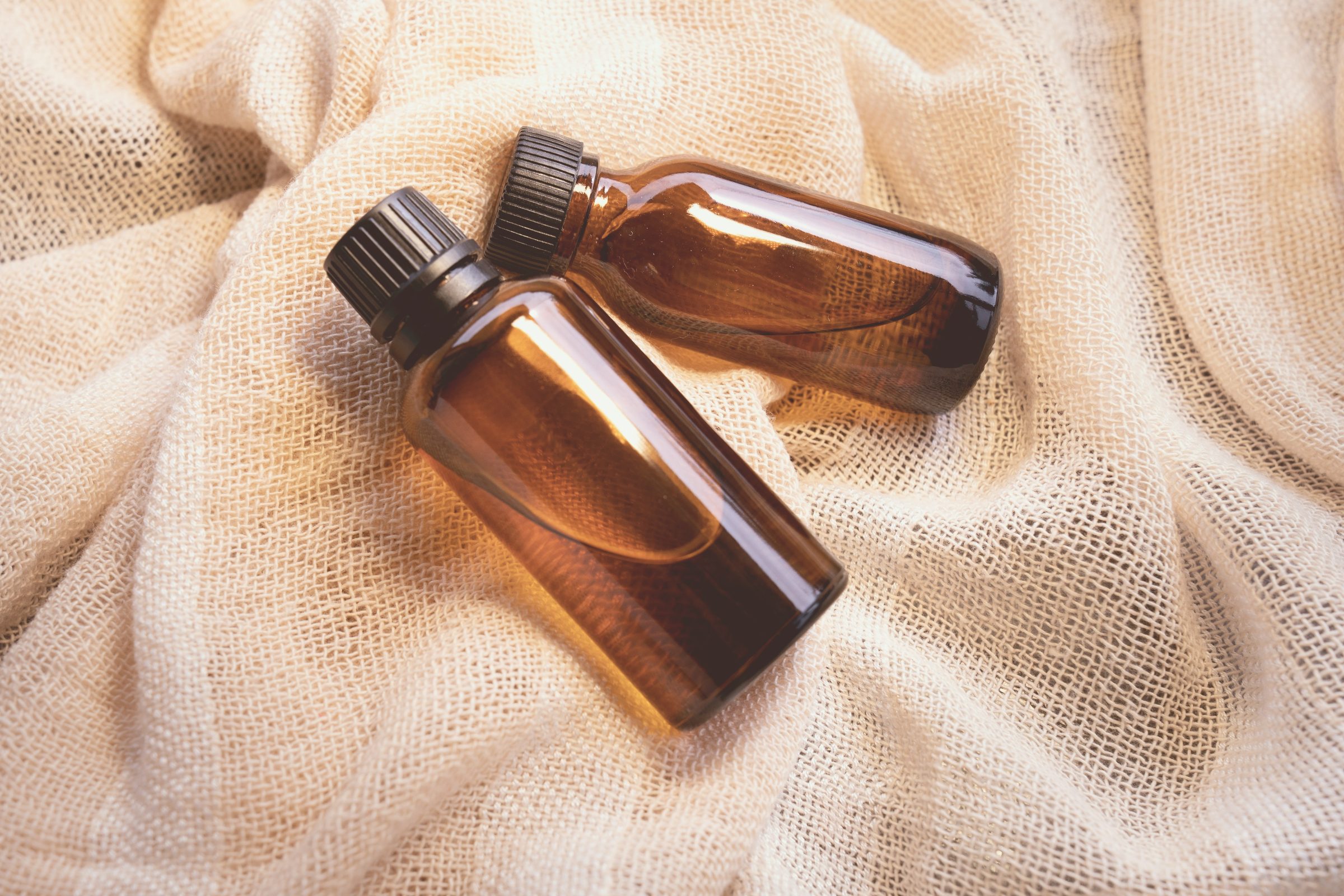 Texturas de cosmética sobre lino